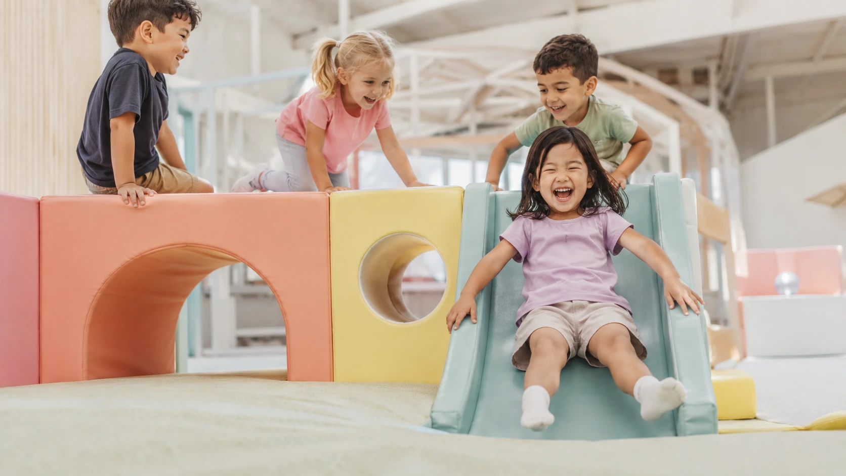 Children playing together at a birthday party